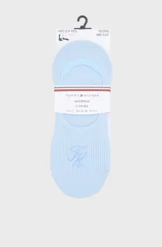 Женские голубые следы (2 пары) FOOTIE REFINED MON Голубой 35-38 Tommy Hilfiger 701238781