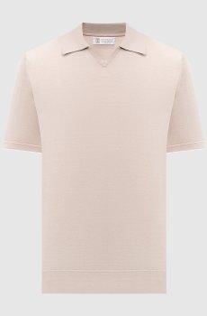 Бежевое поло из хлопка