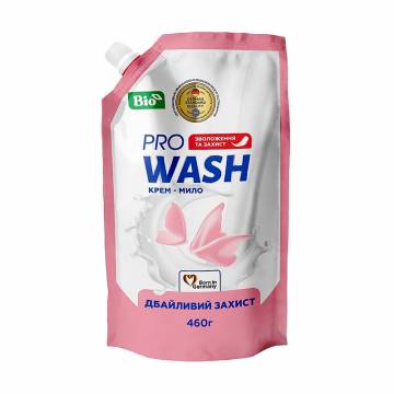 Жидкое крем-мыло ProWash Заботливая защита, 460 г (дойпак) Жидкое крем-мыло ProWash Заботливая защита, 460 г (дойпак)
