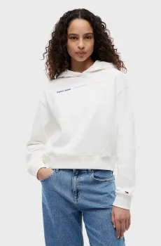 Женское белое худи RLX TJ REPEAT WASH HOODIE Белый M Tommy Jeans DW0DW22906
