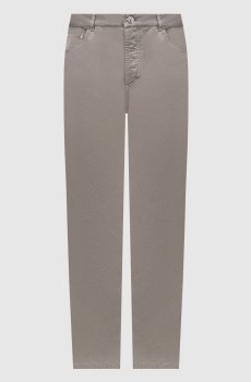 Серые брюки с логотипом