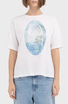 Женская белая футболка Белый S Replay W3071D.000.20994