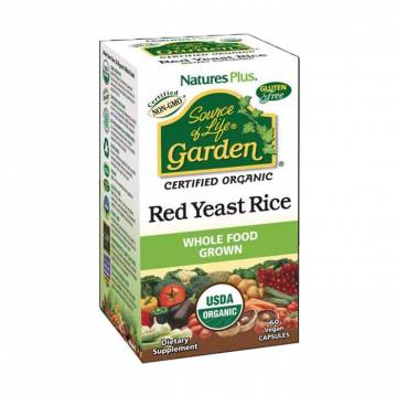 Красный дрожжевой рис NaturesPlus Source of Life Garden Red Rice Yeast, 60 капсул
