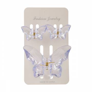 Набор заколок-крабов для волос Chacott Hair Clip Set Crystal, Violet, 3 шт Набор заколок-крабов для волос Chacott Hair Clip Set Crystal, Violet, 3 шт