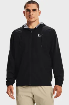 Мужская черная ветровка UA SPORTSTYLE WINDBREAKER Черный S Under Armour 1361621-003