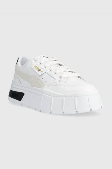 Кожаные кроссовки Puma Mayze Stack Wns цвет белый 384363 Кожаные кроссовки Puma Mayze Stack Wns цвет белый 384363