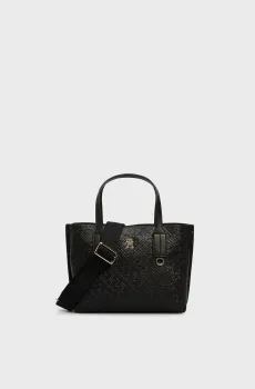 Женская черная сумка TH DISTINCT SMALL TOTE MONO Черный ONESIZE Tommy Hilfiger AW0AW16473