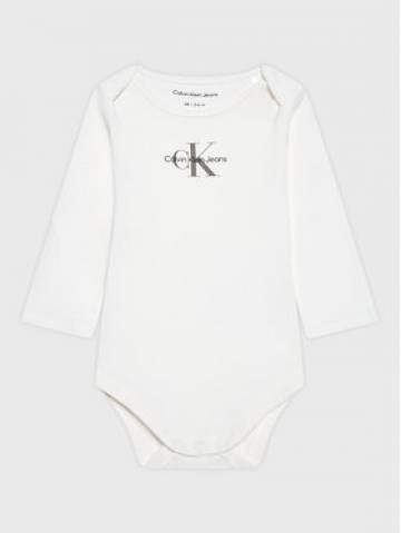 Calvin Klein Jeans Дитяче боді Monogram IN0IN00033 Білий Regular Fit Calvin Klein Jeans Дитяче боді Monogram IN0IN00033 Білий Regular Fit