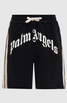 Черные шорты с лампасами