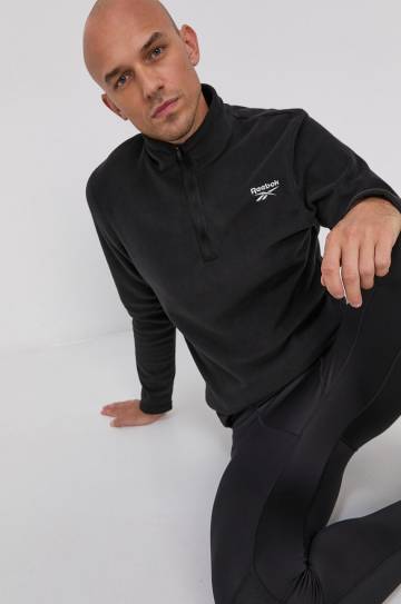 Кофта Reebok GR8959 мужская цвет чёрный гладкая Кофта Reebok GR8959 мужская цвет чёрный гладкая