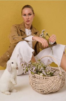 Джинси-кюлоти - білий