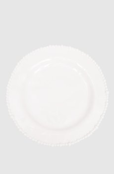 Белая обеденная тарелка Pearl