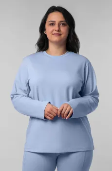 Женский голубой лонгслив Голубой XL brabrabra HOM2213042