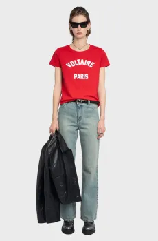 Женская красная футболка Alys Красный M ZADIG&VOLTAIRE JWTS02837_LOVE