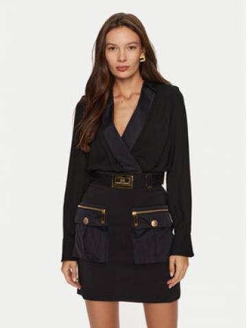 Elisabetta Franchi Коктейльна сукня AB-655-46E1 Чорний Regular Fit Elisabetta Franchi Коктейльна сукня AB-655-46E1 Чорний Regular Fit