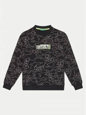 United Colors Of Benetton Світшот 3GHMC10M5 Чорний Regular Fit United Colors Of Benetton Світшот 3GHMC10M5 Чорний Regular Fit