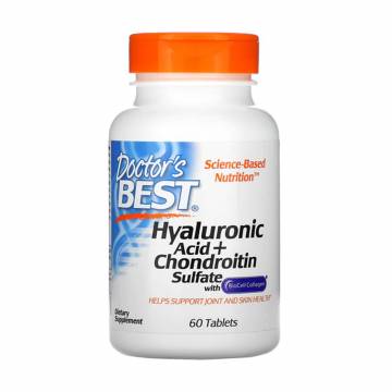 Гиалуроновая кислота с сульфатом хондроитина Doctors Best Hyaluronic Acid 100 мг, 60 таблеток Гиалуроновая кислота с сульфатом хондроитина Doctors Best Hyaluronic Acid 100 мг, 60 таблеток