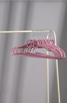 Вішалки, 10 шт. - пастельний рожевий