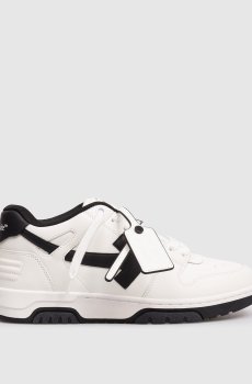 Белые кожаные кроссовки Out Of Office с эмблемой