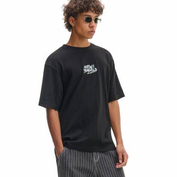 Cropp - Футболка, оздоблена вишивкою - чорний Cropp - Футболка, оздоблена вишивкою - чорний