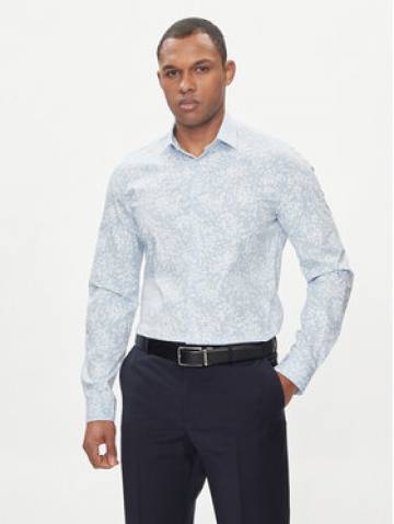 Calvin Klein Сорочка Floral Print K10K112610 Блакитний Slim Fit Calvin Klein Сорочка Floral Print K10K112610 Блакитний Slim Fit