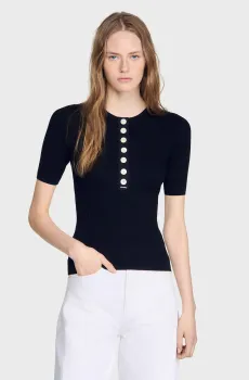 Женский черный джемпер Черный L Sandro SFPPU02876_Black