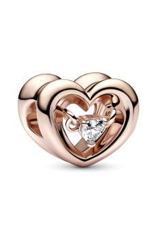 Намистина "Сяюче серце і плаваючий камінь"