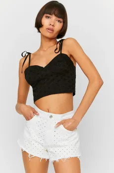 Женский черный топ Черный M Tally Weijl SSLCOBRODI