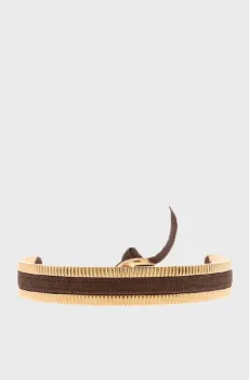 Женский коричневый браслет 4 мм Коричневый ONESIZE Les Interchangeables A52356