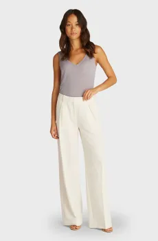 Женские белые брюки SOFT SEERSUCKER WIDE LEG Белый 38 Calvin Klein K20K208217