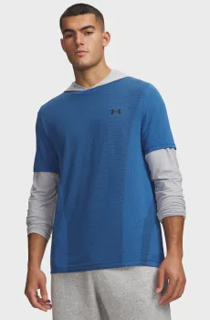 Мужская синяя футболка UA Vanish Elite Seamless SS-BLU Синий XXL Under Armour 6010591-430