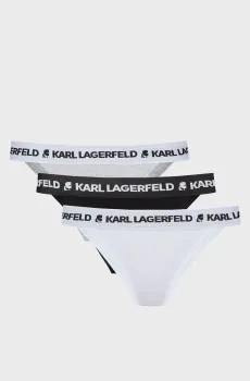 Женские трусики (3 шт) LOGO BRAZILIAN Разноцветный M Karl Lagerfeld 246W2114