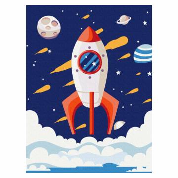 Картина за номерами Brushme Космічна ракета (KBS0112) Картина за номерами Brushme Космічна ракета (KBS0112)