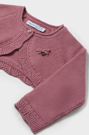 Детский свитер с примесью шерсти Mayoral цвет розовый лёгкий 308