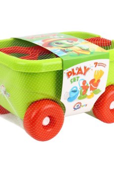 Игровой набор TechnoK Тележка, с песочным набором, 8 деталей, от 1 года, 38*28*54 см (1409)