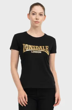 Женская черная футболка CARTMEL Черный L Lonsdale 117020