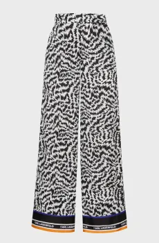 Женские брюки с узором PJ WIDE LEG Разноцветный 46 Karl Lagerfeld 241W1005