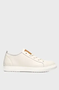 Мужские белые кожаные сникерcы Белый 42 Respect 21229-3