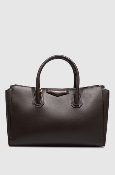 Коричневая кожаная сумка Antigona