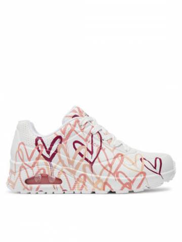 Skechers Снікерcи Uno - Dripping In Love 155507/WCRL Білий Skechers Снікерcи Uno - Dripping In Love 155507/WCRL Білий