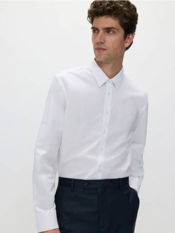 Reserved - Сорочка slim fit із високим вмістом бавовни - білий - 7435Z-00X Reserved - Сорочка slim fit із високим вмістом бавовни - білий - 7435Z-00X