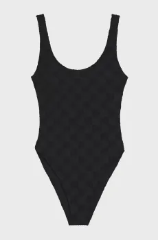 Женский черный купальник с узором Черный XS HUGO 50561075;001