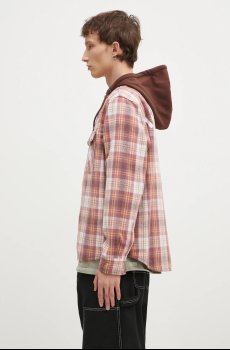 Рубашка с примесью шерсти ICECREAM Hooded Flannel Zip Through