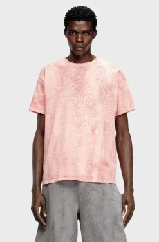 Мужская розовая футболка T-NORM-T8 Розовый S Diesel A18486 0PLBU