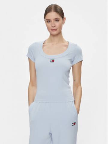 Tommy Jeans Футболка Tjw Slim Badge Rib Tee Ss DW0DW17396 Cиній Slim Fit Tommy Jeans Футболка Tjw Slim Badge Rib Tee Ss DW0DW17396 Cиній Slim Fit