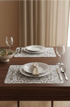 Ажурні підставки на стіл 2 pack - білий