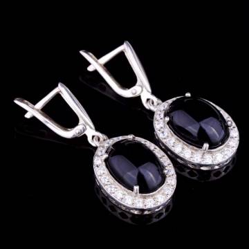 Серьги (Обсидиан) 121265 Серьги (Обсидиан) 121265