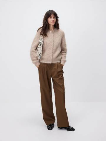 Reserved - Штани зі складками - золотисто-коричневий - 284HM-82X