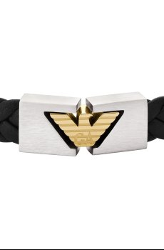 Кожаный браслет Emporio Armani
