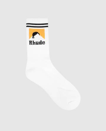 Белые носки Moonlight с узором логотипа